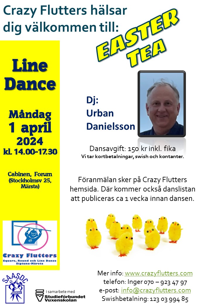 Easter Tea Line Dance -<br>1 apr 2024 Image